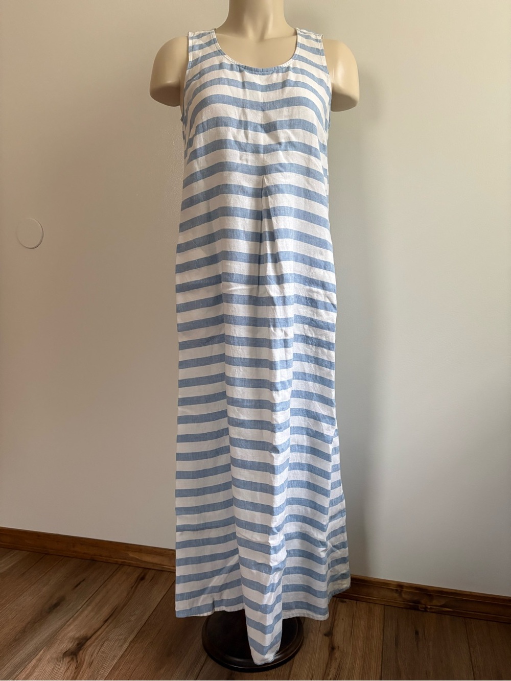 J. Jill Blue and White Striped Maxi Dress